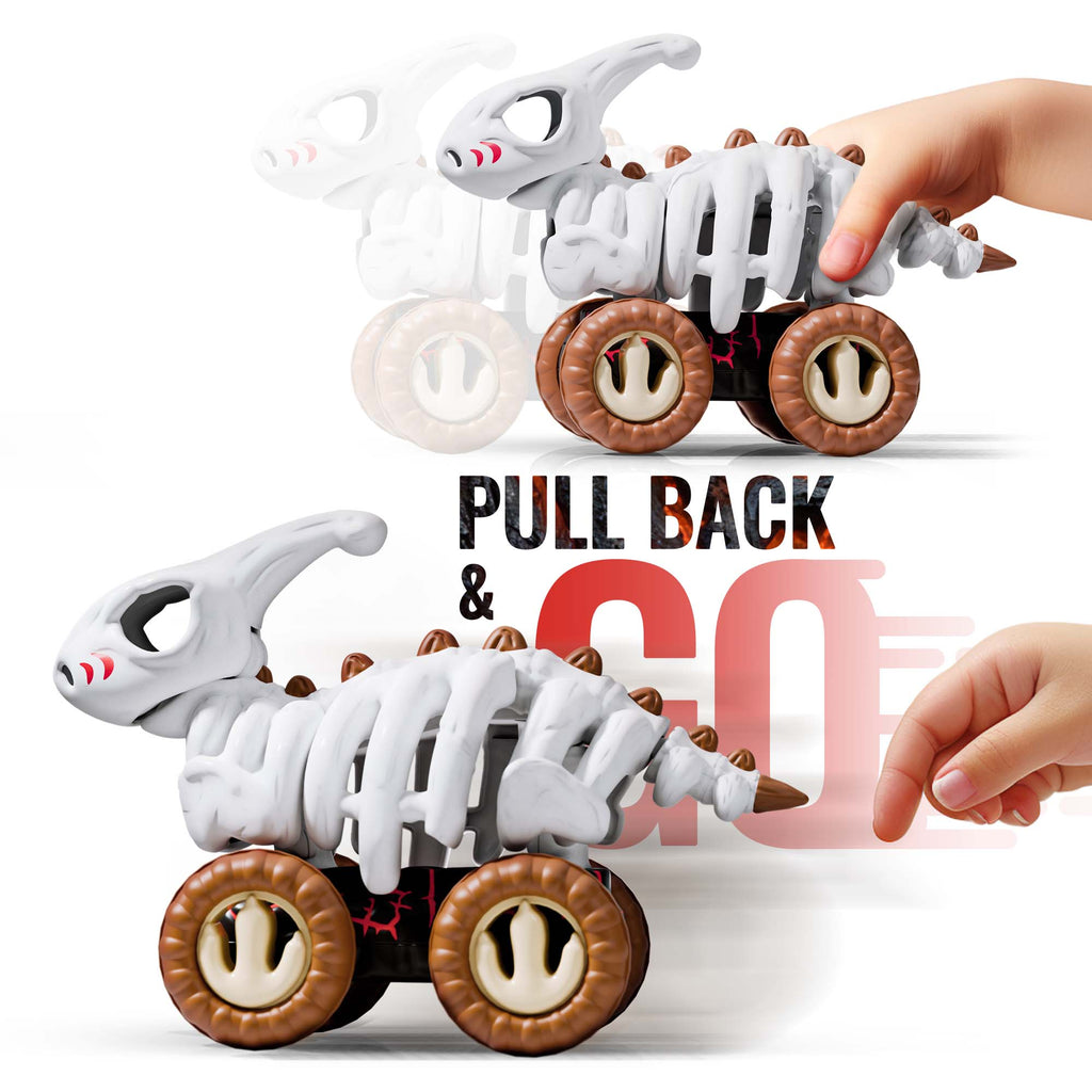 Dinosaur Toy Trucks, Fossil Hadro Truck Toys