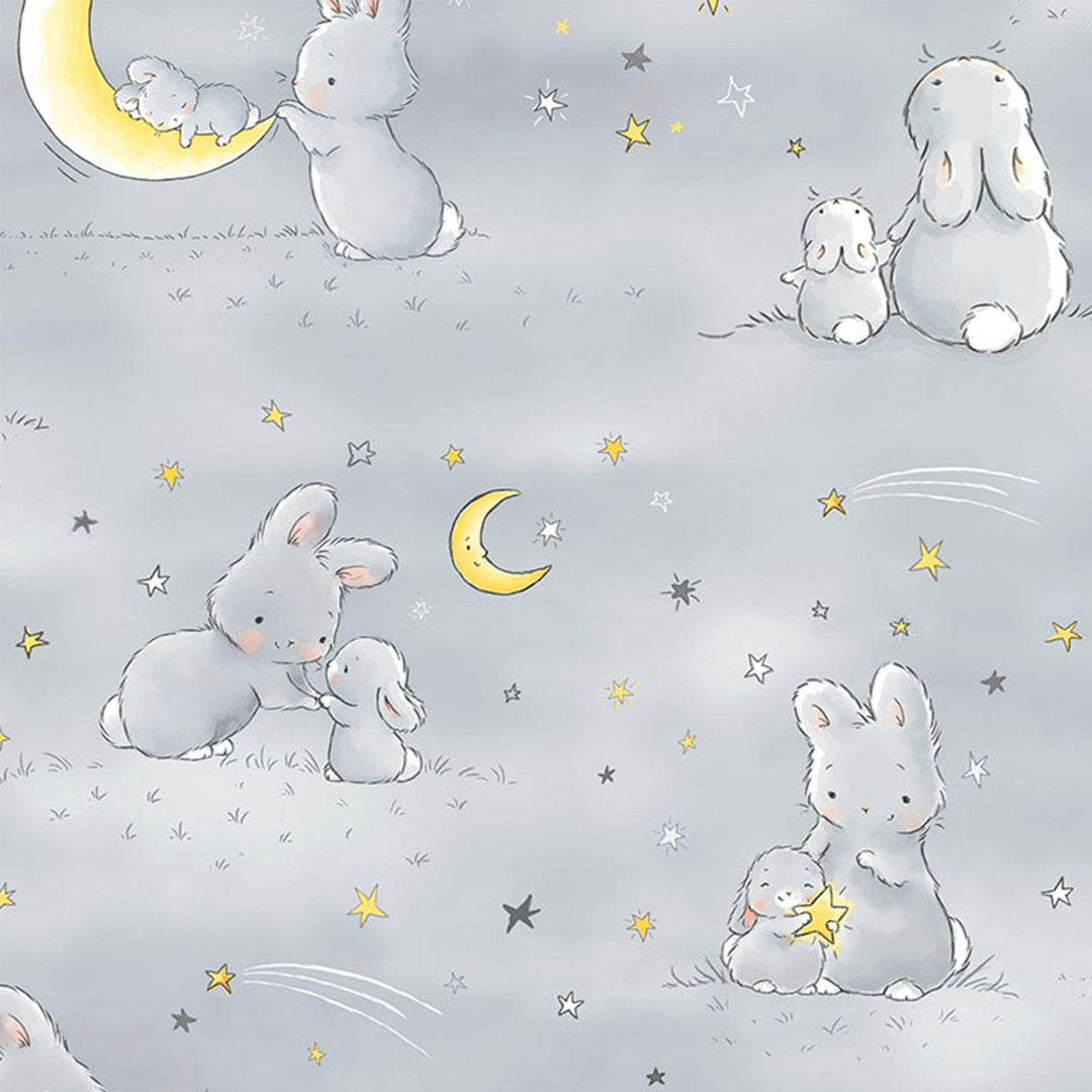 RETIRED - Fabric - Bloom Little Star Collection - Bunnies & Moons - 1/4 yard