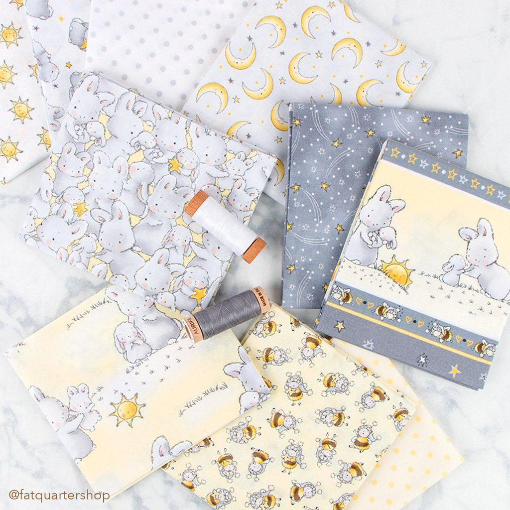 RETIRED - Fabric - Bloom Little Star Collection - 11 Bunny Stripe - 1/4 yard