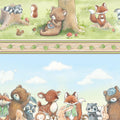 RETIRED - Fabric - Camp Cricket Collection - Forest Friends Stripe - 1/4 yard