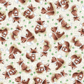 RETIRED - Fabric - Camp Cricket Collection - Tossed Fox - 1/4 yard