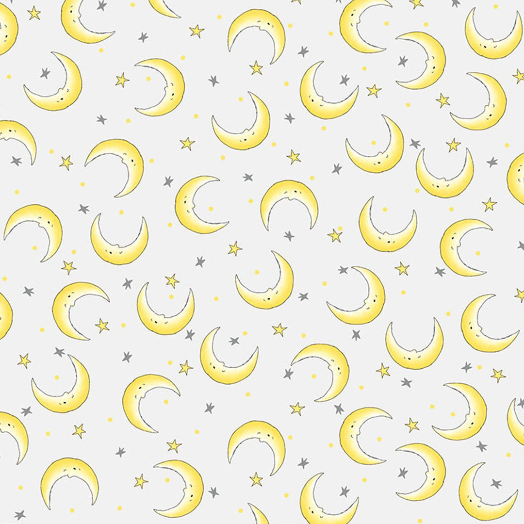 RETIRED - Fabric- Bloom and Little Star Collection - Smiling Moons - 1/4 yard
