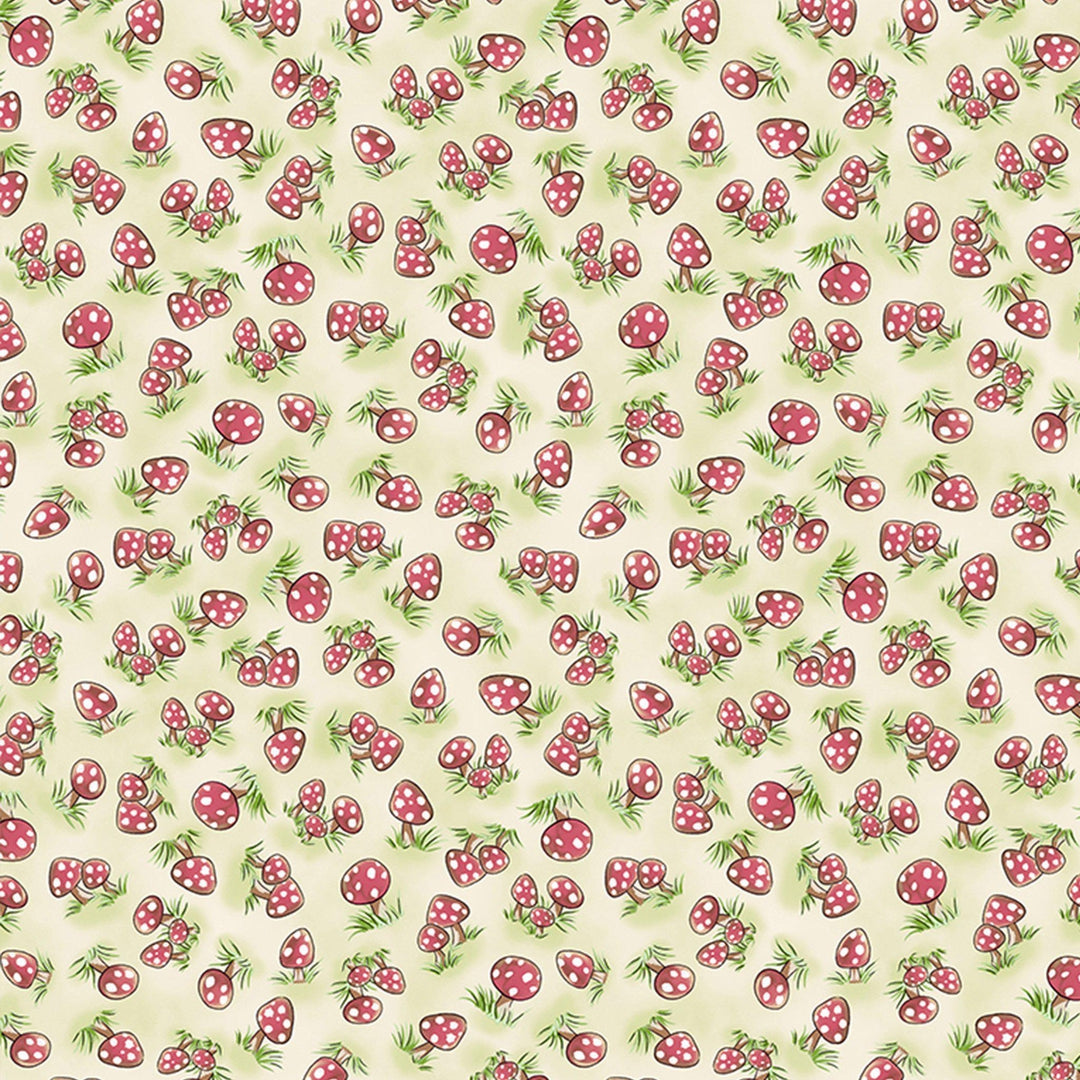RETIRED - Fabric - Camp Cricket Collection - Mini Mushrooms - 1/4 yard