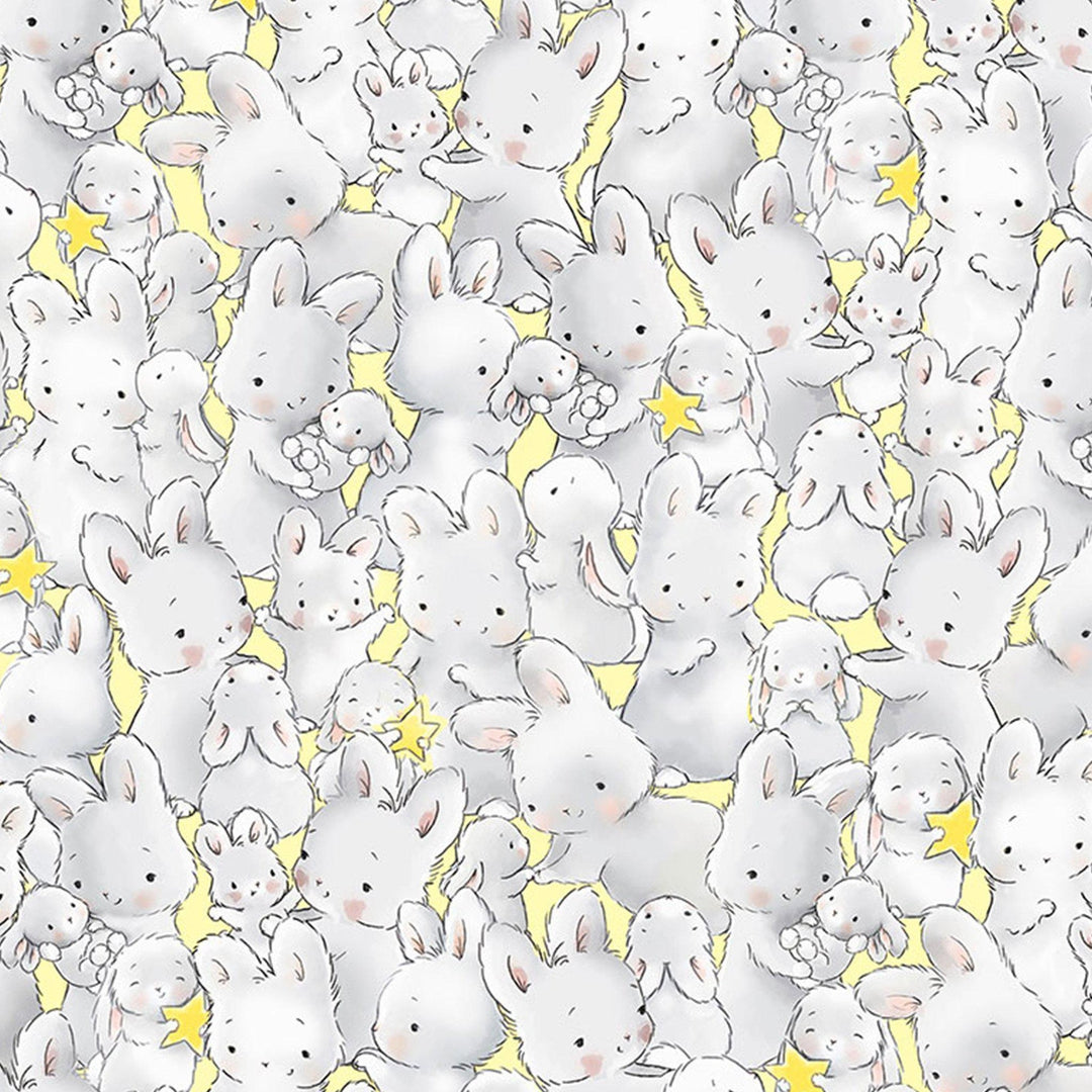 RETIRED - Fabric - Bloom and Little Star Collection - Packed Bunnies - 1/4 yard