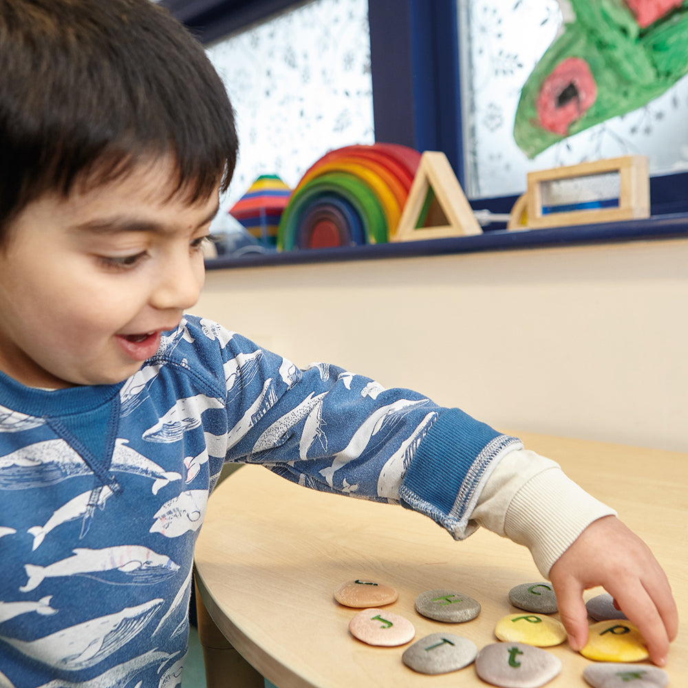 Yellow Door® Tactile Lowercase Alphabet Pebbles